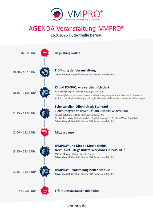 Agenda Tagesveranstaltung